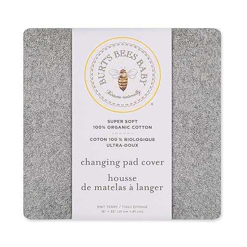 Burt's Bees Baby Changing Pad Cover, 100% Organic Cotton