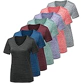 CE' CERDR 5/7 Pack Workout Shirts for Women, Moisture Wicking Quick Dry Active Athletic Women's Gym Performance T Shirts