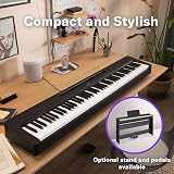 Yamaha P-145 Digital Piano 88 Graded Hammer Compact Keys 10 Voices Black view 4