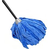 Zthluyc Coral Fiber String Mop Floor Clean Adjustable Handle 52 in Indoor | Coral fiber string mop with absorbent head for deep clean. Adjustable 49 in handle for floor cleaning indoors.