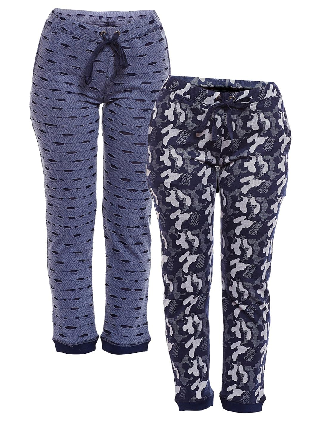 vimal multicolor cotton trackpants for women(pack of 2) (f4_kf_nvy_arm_nvy_02-p)