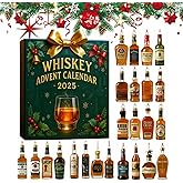 Whiskey Advent Calendar 2025-24 Days Premium Collectible Whiskey Bottles, Alcohol-Free Miniature Set for Home Bar Decor, Uniq