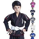 Vector Sports Brazilian BJJ Gi Jiu Jitsu Gi for Child Kids Gi Uniform Durable Pant & Jacket 100% Cotton with Free Belt
