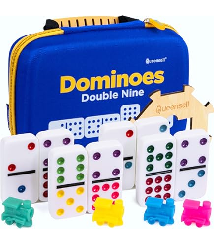 Amazon.com: CHH Dominoes Double 6 Jumbo Size White Tile : Toys & Games