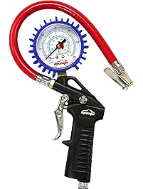 EPAuto Heavy Duty 120 PSI Tire Inflator Gauge with Hose and Quick Connect Plug