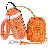 AnKun Water Rescue Throw Bag with 50/70/98FT Length of Rope in 3/10In Tensile Strength Rated to 2000lbs, Emergency Rescue Rope for Kayaking, Boating, Fishing, Rafting, High Visibility Safety Equipment