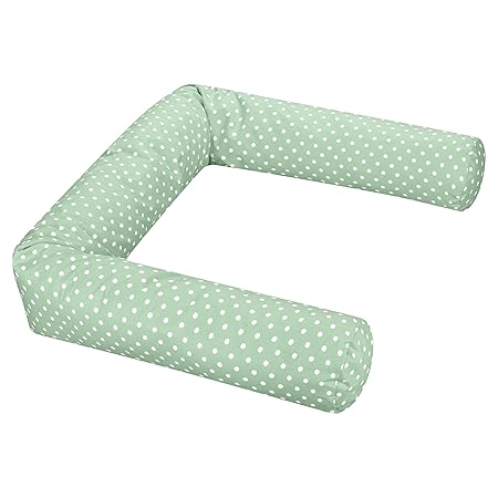Sugarapple Nestchen-Schlange & Bettumrandung, 180 cm, Öko-Tex 100, für alle Babybetten, made in Germany, Punkte mint