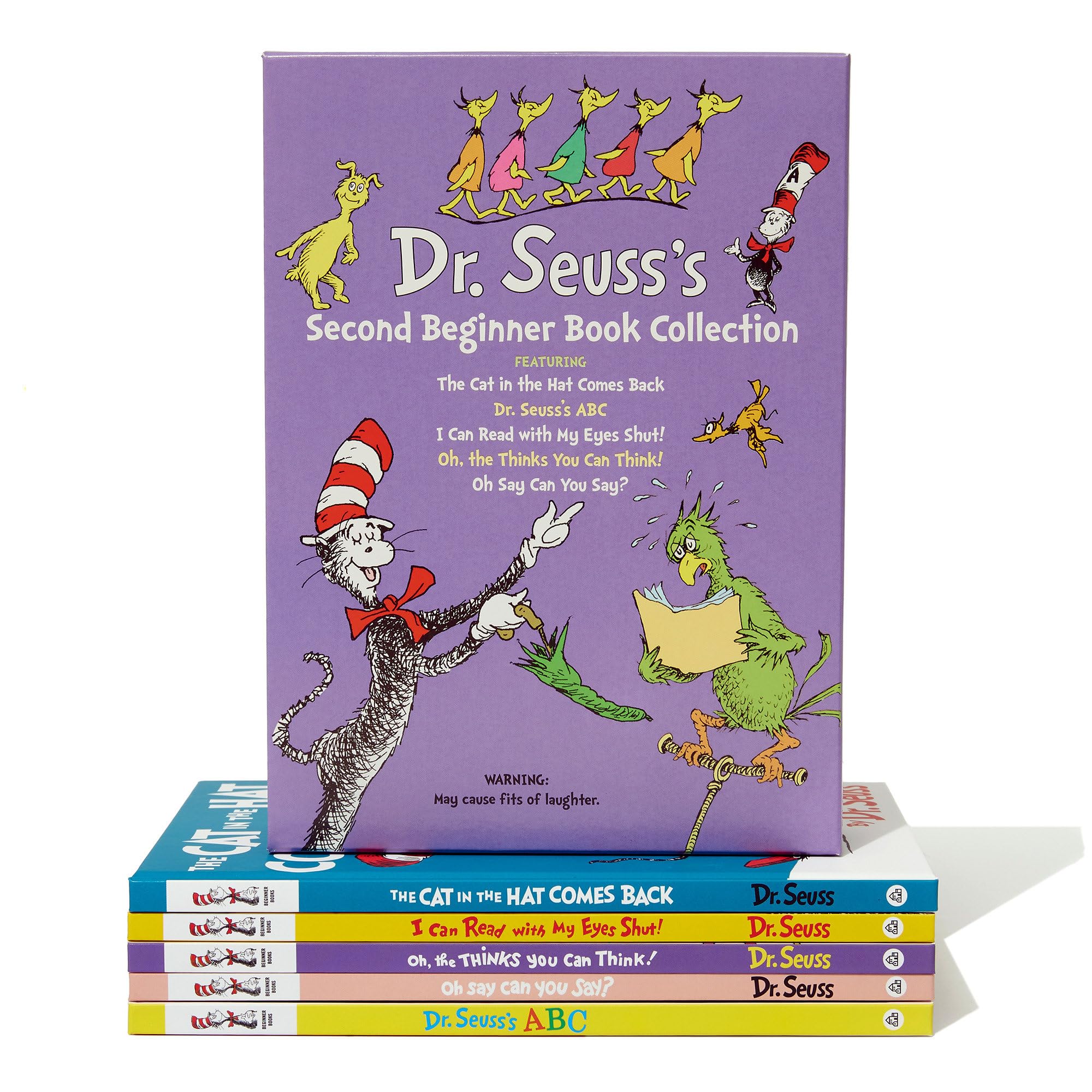 Dr. Seuss's Second Beginner Book Boxed Set Collection: The Cat in the Hat Comes Back; Dr. Seuss's ABC; I Can Read with My Eyes Shut!; Oh, the Thinks ... Think!; Oh Say Can You Say? (Beginner Books)