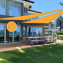 Jneaicn Shade Sail Waterproof Sun Canopy Triangle