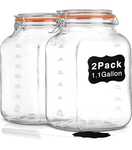 SUROQUE 4-Pack Airtight Food Storage Containers - 5.2L BPA-Free Pantry Organizers With Lids & Labels - View #6