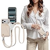 MAGEASY Compatible with iPhone 17 Pro Max 6.9" Wallet Case with Crossbody Strap - Coin Purse & Card Slot, with Leather Crossbody Lanyard, 16ft Ultimate Drop Protection | Pouch (Rose)