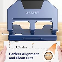 AFMAT 3 Hole Punch Heavy Duty, 40-Sheet 3 Hole