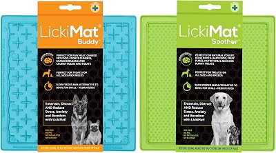 LICKIMAT 2-Pack Classic Soother and Buddy Lick Mat for Dogs