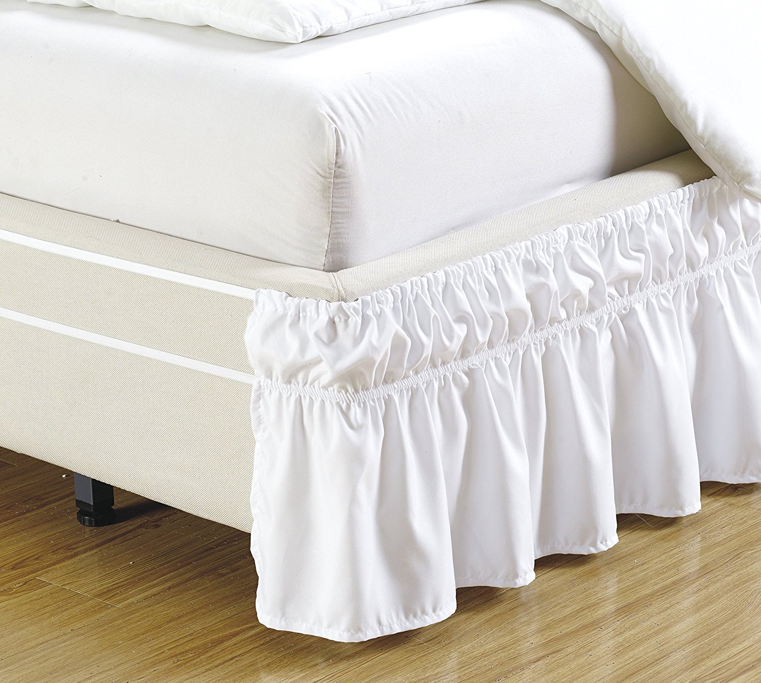 Linen Plus Elastic Bed Skirt 17" Drop Easy On/Easy Off Dust