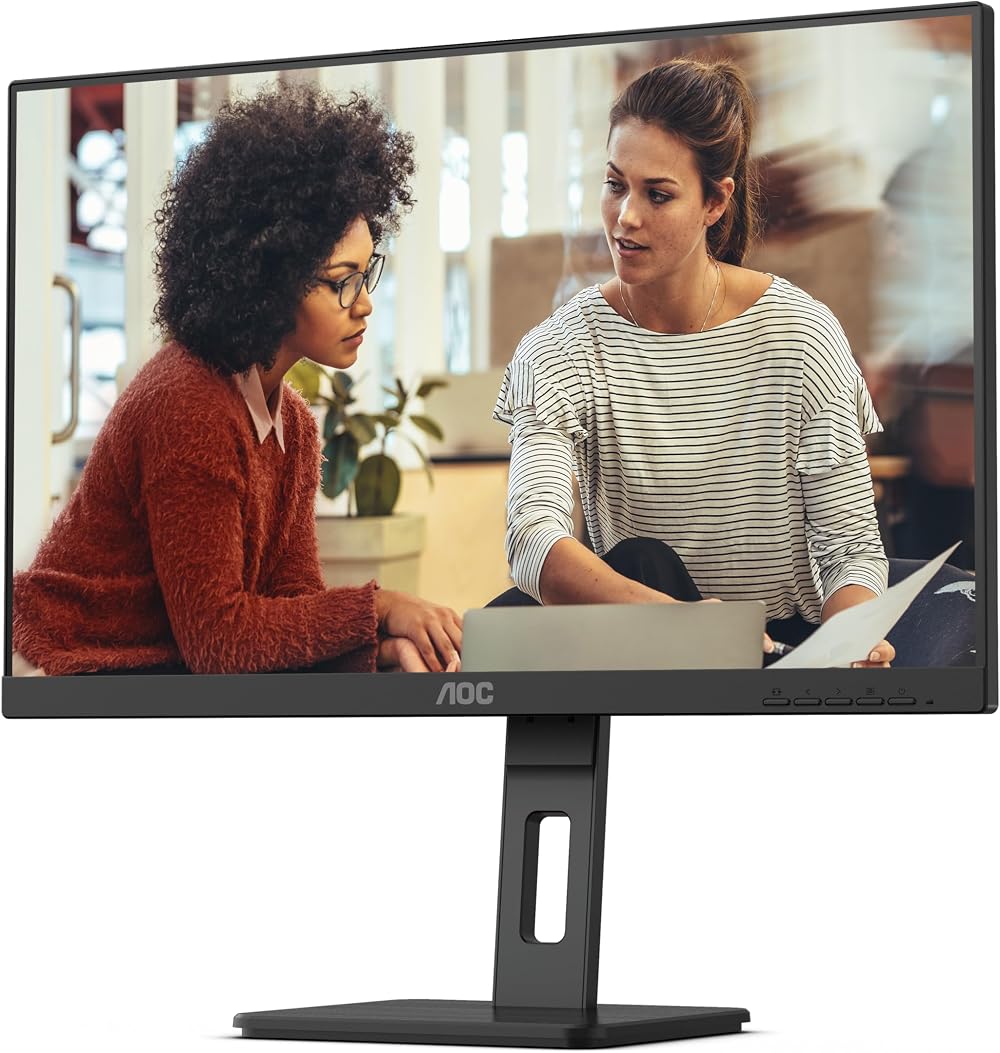 AOC Q27E3UMF 27 Inch QHD Monitor VA 75Hz Height Adjust USB Hub Flicker Free