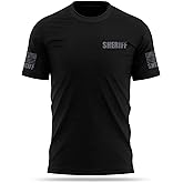 13FA Sheriff Cotton Blend Shirt - USA Patriotic Durable Tee - Soft Comfort. Perfect for on Duty