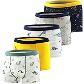 Tphon Boys Boxer Briefs, Toddler Kids Soft Cotton Underwear 4/5 Pairs Little Big Boy Dinosaur Shark Shorts Set