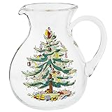 Spode Christmas Tree Glass Pitcher | Festive