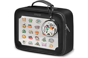 Ytonet Enamel Pin Trading Book 14 Pages, Pin Display Bag with Cute Ita Pouch, Removable Pin Board with Three Color, Pins Display Case for Collectors, Pin Holder for Travel Souvenir, Brooches, Earring