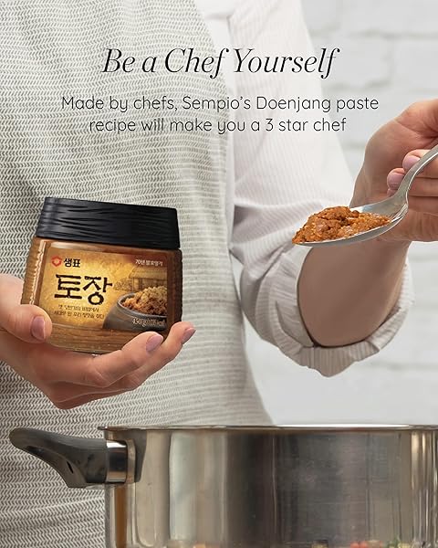 SEMPIO TOJANG, PREMIUM DOENJANG – KOREAN SOYBEAN PASTE WITH SAVORY FLAVOR, TRADITIONAL FERMENTED CONDIMENT FOR JJIGAE SOUP, ALTERNATIVE TO MISO.​ (15.9 OZ / 450G)