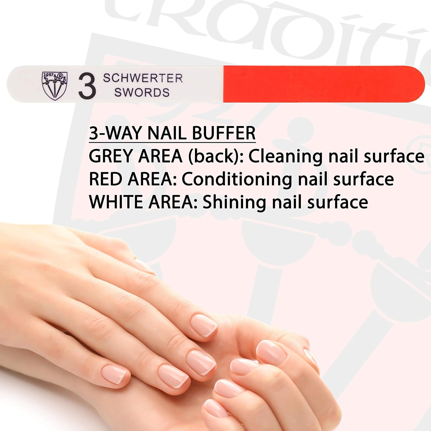 3 Swords Germany - SAPPHIRE NAIL FILE 2 PIECES with 1 PIECE 3-way nail buffer – NAIL CARE MADE IN GERMANY : Beauty