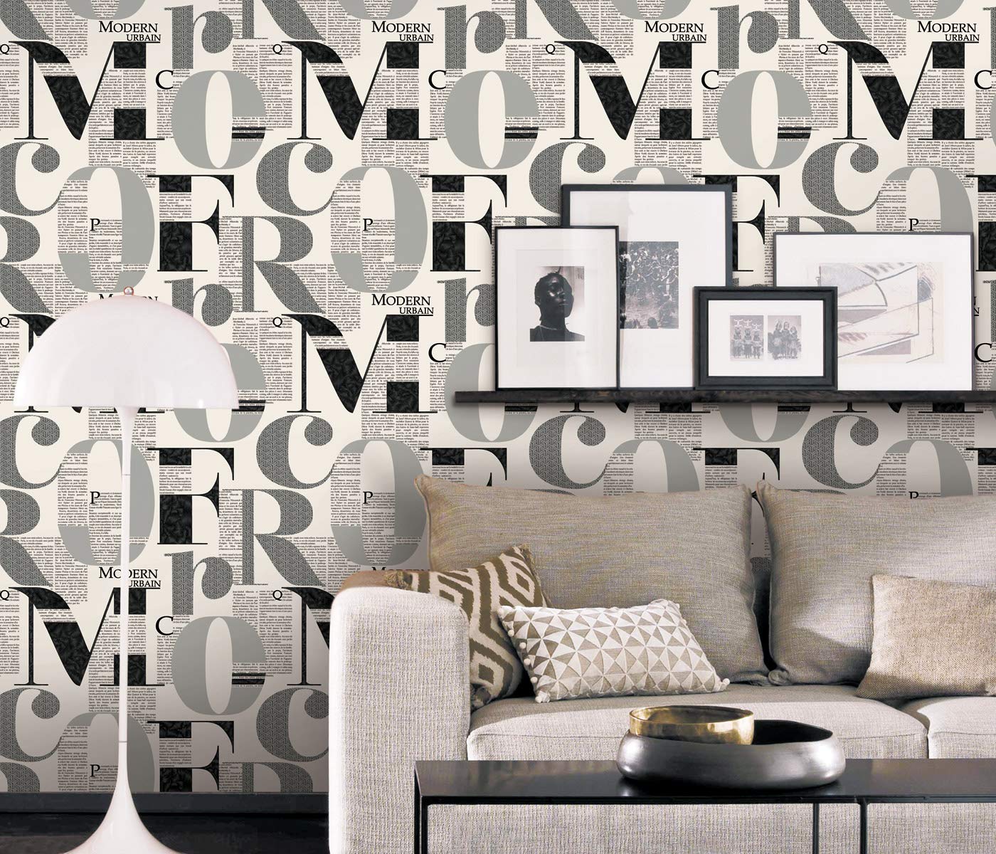 Buy Glowvia Alphabetical Wallpaper For Wall Grey Alphabet Design Wallpaper For Home Office Living Room Hotel Cafe Size 57 Sqft Online At Low Prices In India Amazon In
