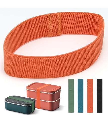 Lot De 4 Sangles Élastiques Pour Boîte Bento – Polyester Résistant – Fermeture Sûre Pour Lunch Box Et Voyage