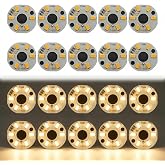 10-Pack 31mm Round LED Light Board, 5V DC 3W SMD Disc Module,Warm White | 6 SMD LEDs, 120&deg; Beam Angle, Car Interior, Moon Lamps, DIY Lighting
