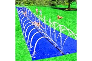 AUBESTKER Slip Water Slide 33ft x 7ft, Fountain for Kids & Adults Outdoor Games, Garden Slide With Sprinklers for Yard Games, Heavy Duty Unbreakable Giant Pool Slides Splash Water Toys
