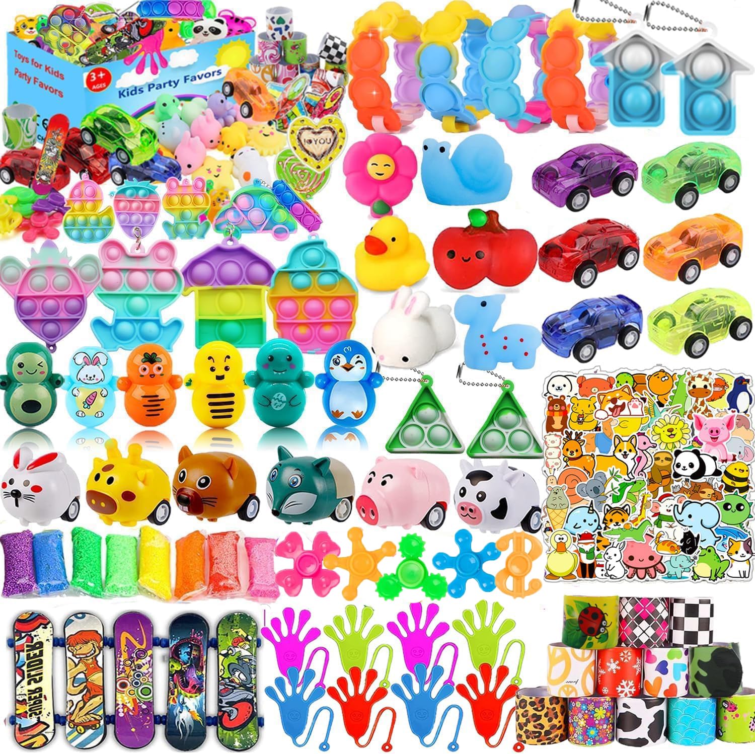 Photo 1 of 120 Pcs Party Favors for Kids 4-8-12, Pop Fidget Toys, Treasure Box Toys, Classroom Prizes, Pinata Filler Goodie Bag Stuffers, Treasure Chest, Carnival Prizes, Prize Box Toys for Boys Girls