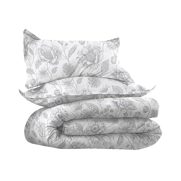 MARTEX ECOPURE COMFORT WASH 3-PIECE PRINT FULL/QUEEN COMFORTER...