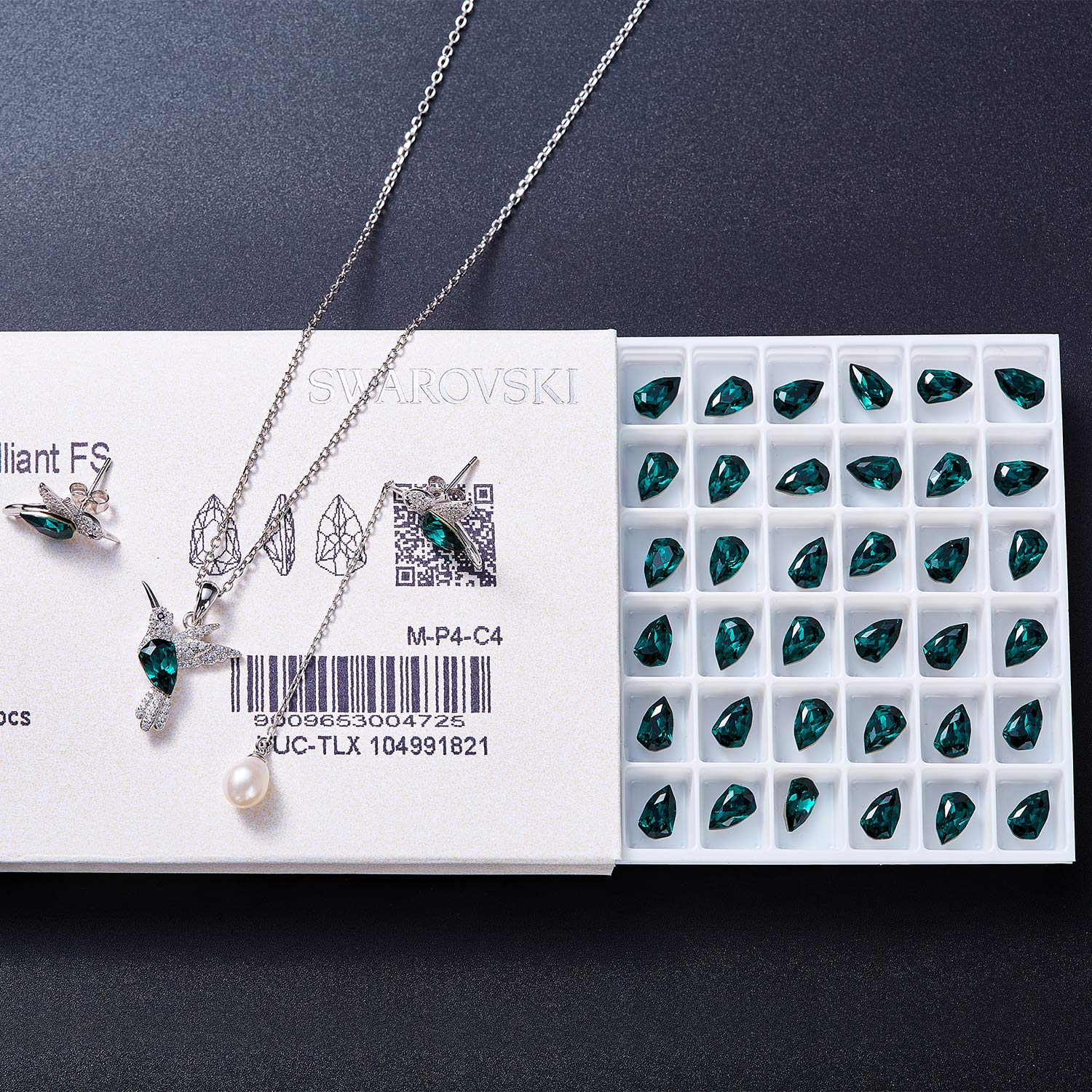 CDE Hummingbird Jewelry Set for Women 925 Sterling Silver Swarovski Necklaces Earrings Fine Jewelry Sets