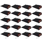 TelMo 10 Stück Schuhbeutel aus Baumwolle mit Zugband 40x30cm SCHWARZ