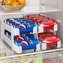 LAMU 2 Pack Soda Can Organizer Dispenser for
