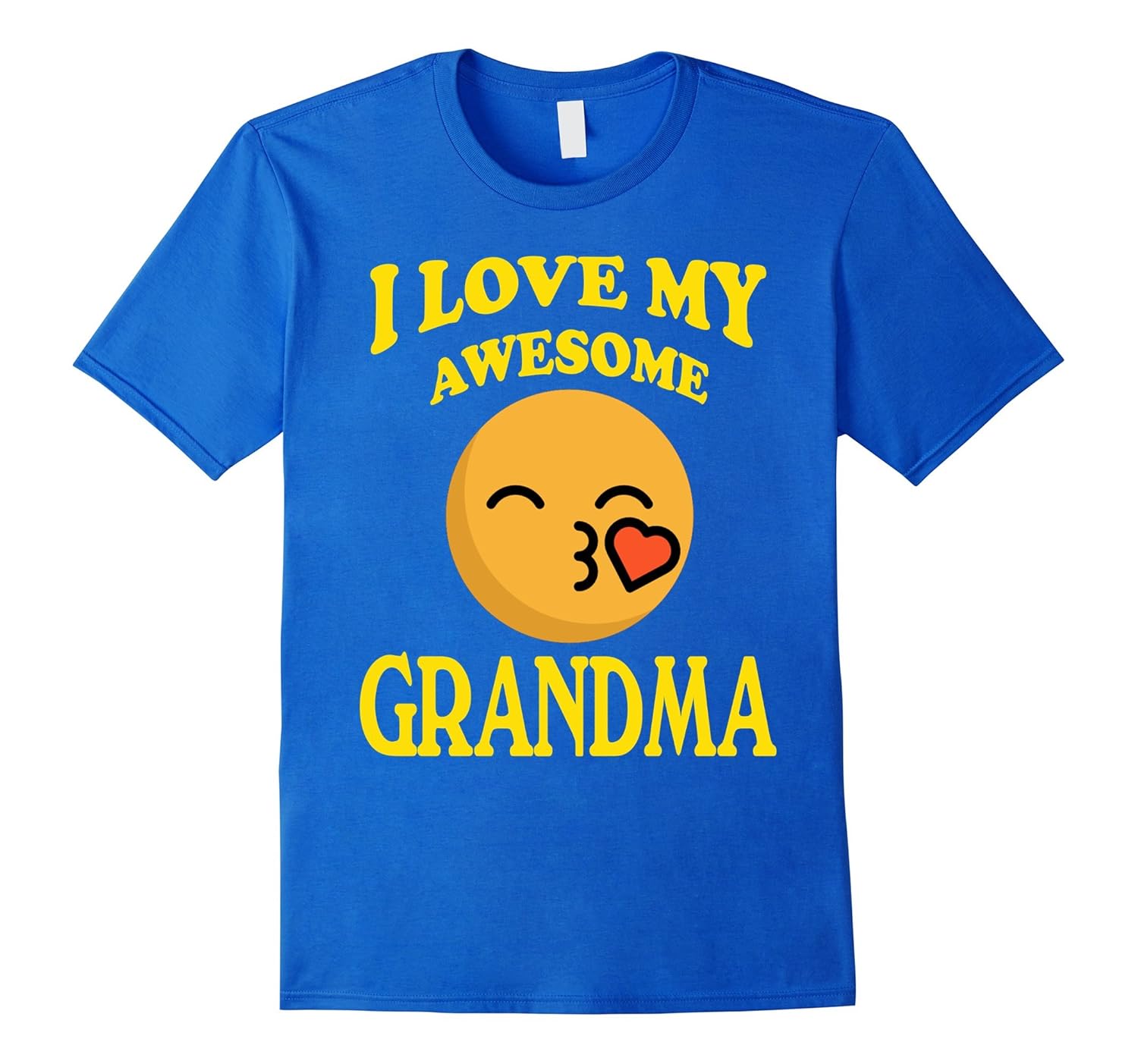 Kiss Heart Family T-shirt I Love My Awesome Grandma-anz