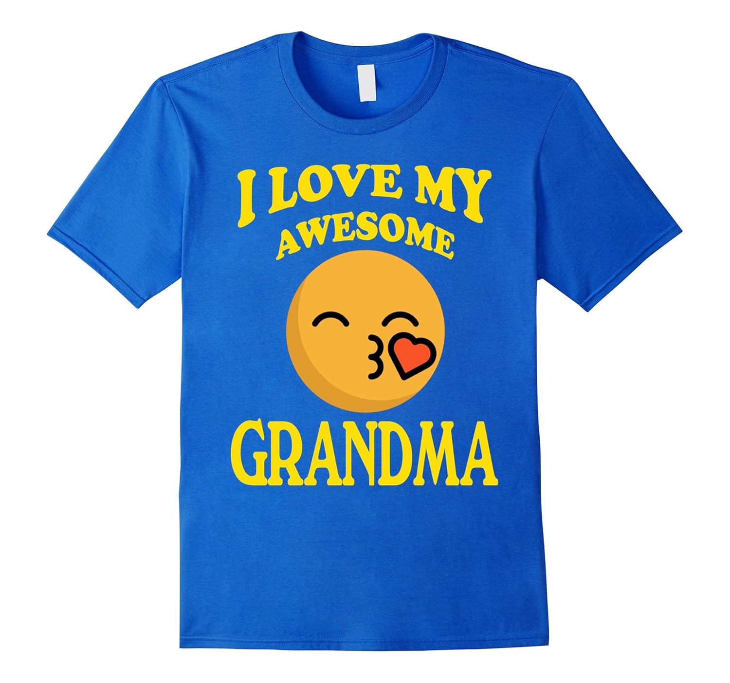 Kiss Heart Family T-shirt I Love My Awesome Grandma-anz