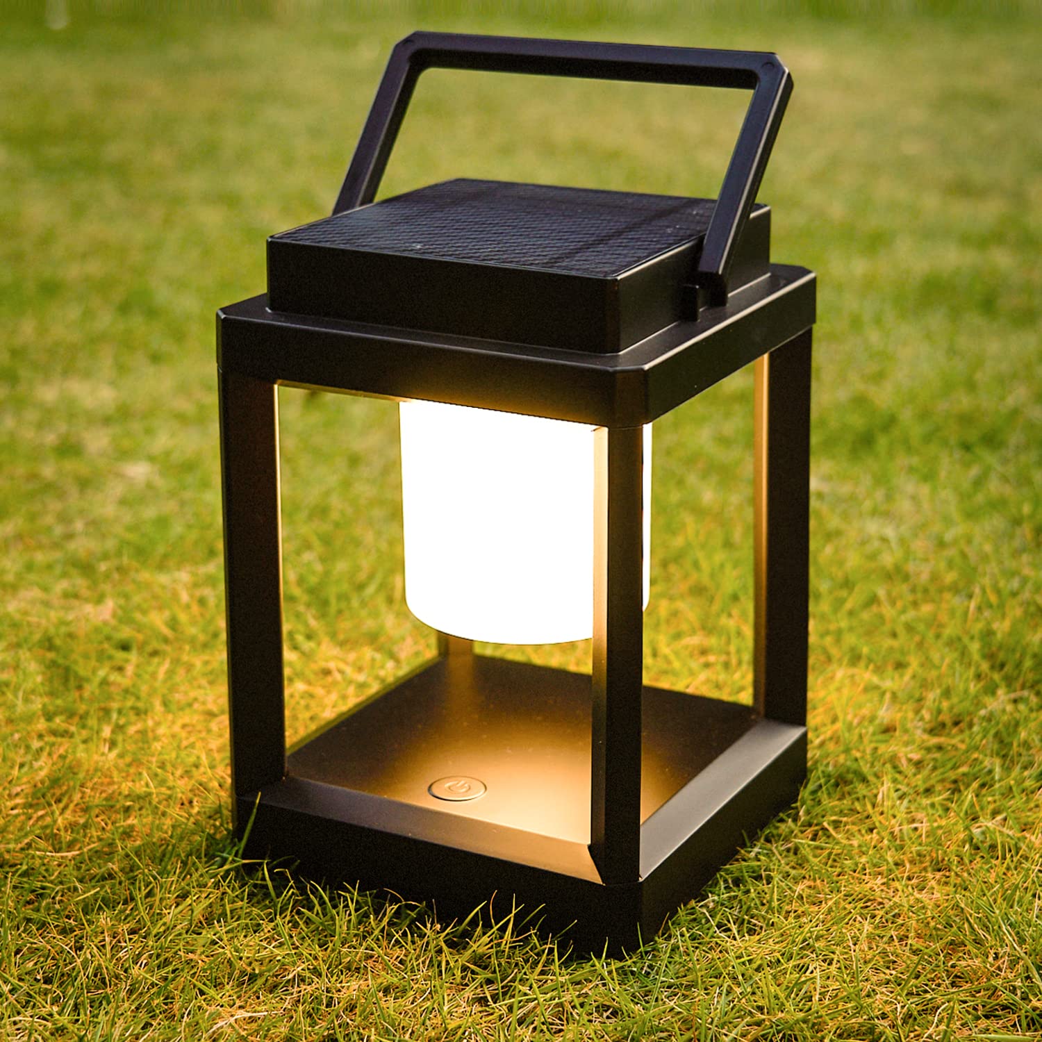 rafrtcl Outdoor Table Lamp,Touch Control Solar Lamps Indoor Rechargeable Lanterns,3-Level Brightness LED Lantern,Solar Camping Lantern Outdoor Waterproof Lamp for Patio