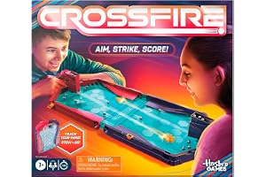 Hasbro Gaming Crossfire Game | Indoor Active Game for Kids and Teens | 2 Blasters, Marbles, Arena | Fun Family Board Games |