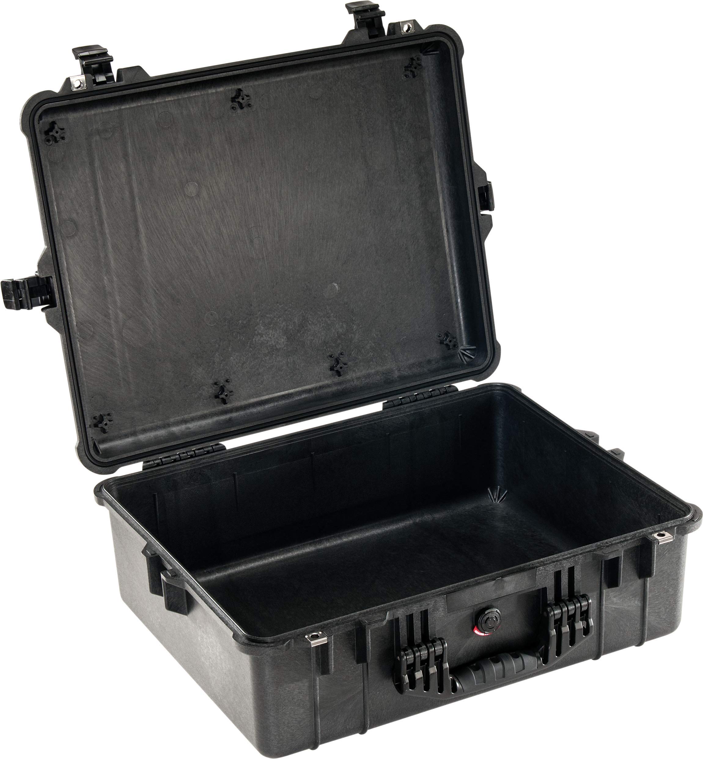 PELI 1600 Extremely Resistant Transport Container, IP67 Watertight and Dustproof, 82L Capacity, Made in Germany, No Foam, Black