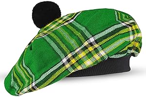 McWilliams Tam O’ Shanter Hat, Scottish Plaid Beret for Men Women | Acrylic Wool Tammy Hats Flat Bonnet for Kilt