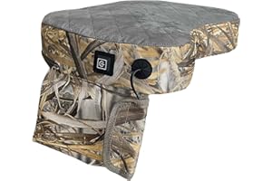 Hunting Seat Cushion Portable Heated Hunting Cushion with Pocket & Detachable Sponge Heating Seat Pad with Zipper and 3 Gear 