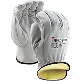 Stauffer Trackman Premium Goatskin Leather, Kevlar lined, Cut Resistant Work Gloves (Large)