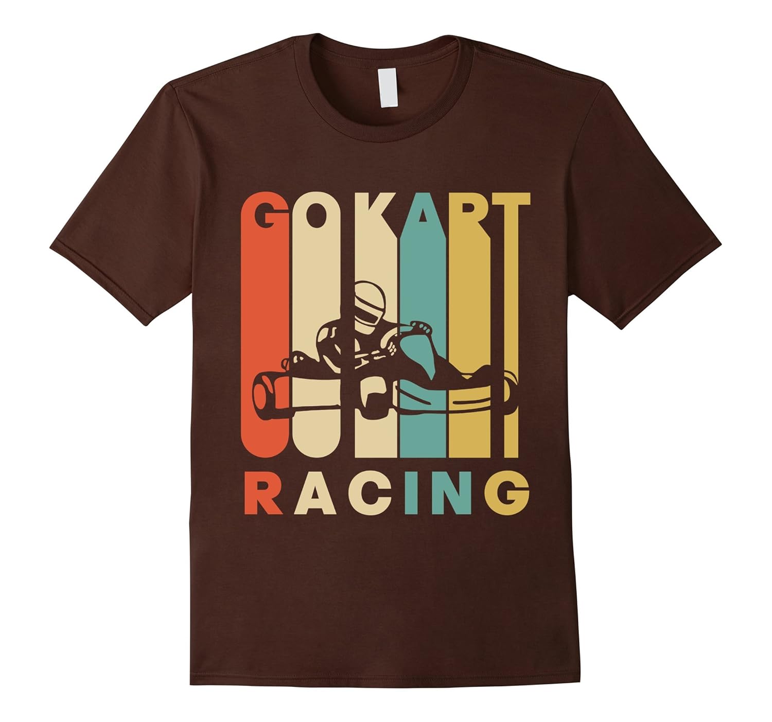 Vintage Style Go Kart Racing Silhouette T-Shirt-Vaci – Vaciuk