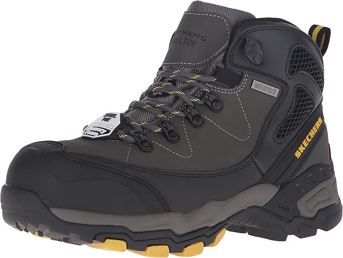 Skechers for Work Botas de Trabajo para Hombre, Acero Impermeable
