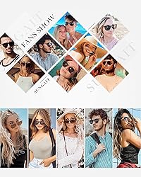 SUNGAIT Vintage Round Sunglasses for Women Men