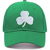 St Patricks Day Hat for Men Women Gifts Saint Pattys Costume Clover Baseball Cap Green