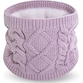 Wandx Kids Neck Warmer Winter Knitted Neck Gaiters for Boys Girls Child Warm Fleece Lined Face Cover for Cold Weather