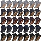 Sureio 50 Pairs Non Slip Slipper Socks with Grips Men's Anti Skid Yoga Socks with Gripper Workout Pilates Hospital
