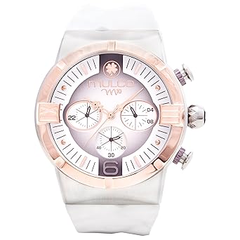 M10 Dome Gents Collection Watch - Analog Display Silicone Band Chronograph Water Resistant Stainless Steel...