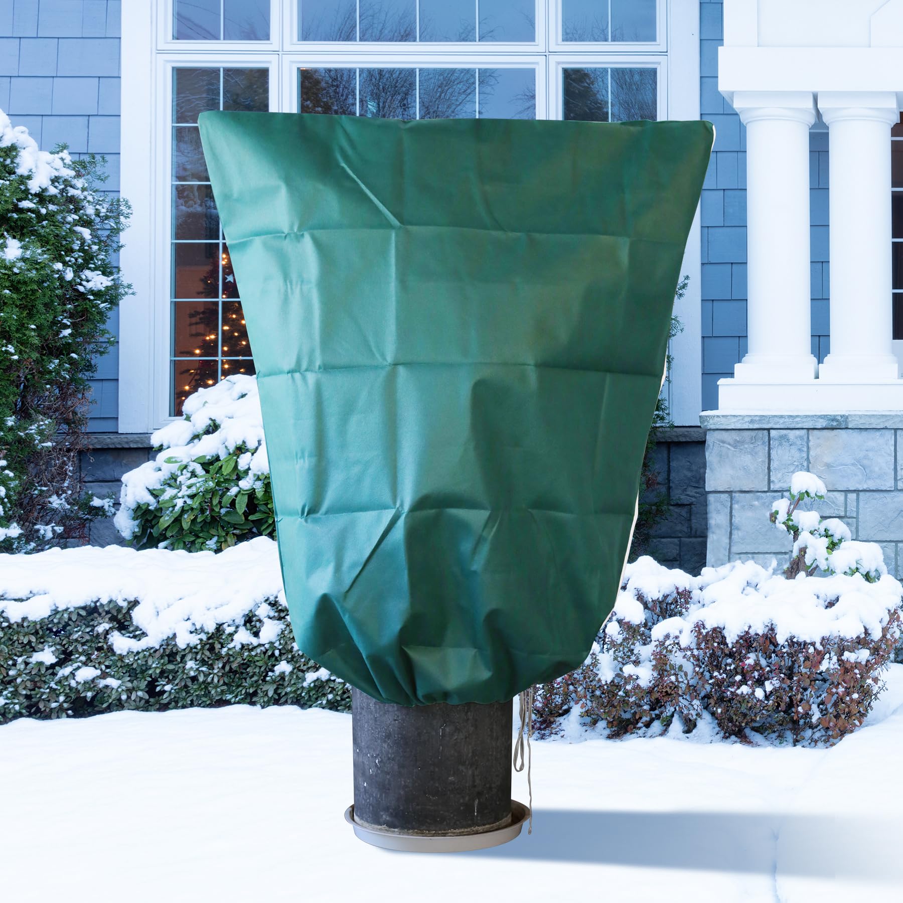 Garden Fleece Plant Frost Protection: 70GSM 120cm×180cm Horticultural Fleece with Zip Winter Plant Cover for Olive Tree Potted Palms Shrub Easy to Use Wind Protection Green